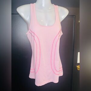 Lululemon Pig Pink Silverescent Mesh Tank Top